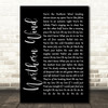 City And Colour Northern Wind Black Script Song Lyric Wall Art Print