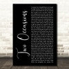 Silk Two Occasions Black Script Song Lyric Wall Art Print