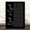 Matchbox 20 Back 2 Good Black Script Song Lyric Wall Art Print