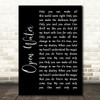 Blessthefall Open Water Black Script Song Lyric Wall Art Print