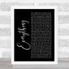 Michael Buble Everything Black Script Song Lyric Wall Art Print