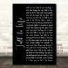 Mickey Gilley Talk to Me Black Script Song Lyric Wall Art Print