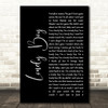 Sex Pistols Lonely Boy Black Script Song Lyric Wall Art Print