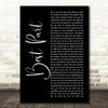 Daniel Caesar Best Part Black Script Song Lyric Wall Art Print