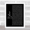 Brooks & Dunn Believe Black Script Song Lyric Wall Art Print