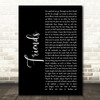 Ella Henderson Friends Black Script Song Lyric Wall Art Print