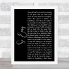 Phillip Phillips So Easy Black Script Song Lyric Wall Art Print