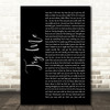 The Weeknd Try Me Black Script Song Lyric Wall Art Print