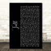 Khalid Talk Black Script Song Lyric Wall Art Print