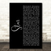 Bryan Adams Star Black Script Song Lyric Wall Art Print