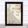 The Beatles I Want To Hold Your Hand Man Lady Dancing Song Lyric Wall Art Print