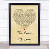 Celine Dione The Power Of Love Vintage Heart Song Lyric Quote Print