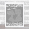 All About Eve Martha's Harbour Grey Burlap & Lace Song Lyric Wall Art Print