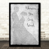 Vince Gill Whenever You Come Around Grey Man Lady Dancing Song Lyric Wall Art Print