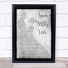 Andy Williams Speak Softly, Love Grey Man Lady Dancing Song Lyric Wall Art Print