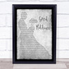 Green Day Good Riddance Grey Man Lady Dancing Song Lyric Wall Art Print