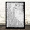 Nat King Cole Unforgettable Grey Man Lady Dancing Song Lyric Wall Art Print