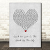 Paul Weller Ain't No Love In The Heart Of The City Grey Heart Song Lyric Wall Art Print