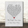 George Michael The First Time Ever I Saw Your Face Grey Heart Song Lyric Wall Art Print