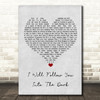 Death Cab For Cutie I Will Follow You Into The Dark Grey Heart Song Lyric Wall Art Print