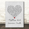 Iron & Wine Flightless Bird, American Mouth Grey Heart Song Lyric Wall Art Print