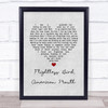 Iron & Wine Flightless Bird, American Mouth Grey Heart Song Lyric Wall Art Print