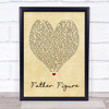 George Michael Father Figure Vintage Heart Song Lyric Quote Print