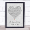 Keith Sweat I'll Give All My Love To You Grey Heart Song Lyric Wall Art Print