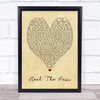 George Michael Heal The Pain Vintage Heart Song Lyric Quote Print