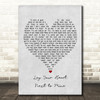 Steve Azar Lay Your Heart Next to Mine Grey Heart Song Lyric Wall Art Print