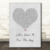 Deniece Williams Let's Hear It For The Boy Grey Heart Song Lyric Wall Art Print