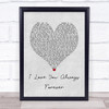 Donna Lewis I Love You Always Forever Grey Heart Song Lyric Wall Art Print