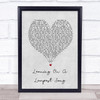 George Formby Leaning On A Lampost Song Grey Heart Song Lyric Wall Art Print