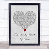 The Prom Musical This Unruly Heart Of Mine Grey Heart Song Lyric Wall Art Print