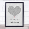 Taylor Swift Look What You Made Me Do Grey Heart Song Lyric Wall Art Print