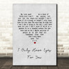 The Flamingos I Only Have Eyes For You Grey Heart Song Lyric Wall Art Print