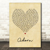 Miguel Adorn Vintage Heart Song Lyric Quote Print