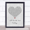 Baby D Let Me Be Your Fantasy Grey Heart Song Lyric Wall Art Print