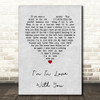 Elizabeth Riordan I'm In Love With You Grey Heart Song Lyric Wall Art Print