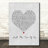 Bill Withers Just The Two Of Us Grey Heart Song Lyric Wall Art Print