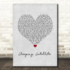 Tasmin Archer Sleeping Satellite Grey Heart Song Lyric Wall Art Print