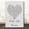 Fiction Factory Feels Like Heaven Grey Heart Song Lyric Wall Art Print