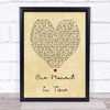 Whitney Houston One Moment In Time Vintage Heart Song Lyric Quote Print