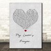 Otis Redding My Lover's Prayer Grey Heart Song Lyric Wall Art Print