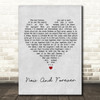 Carole King Now And Forever Grey Heart Song Lyric Wall Art Print