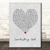 Chris Tomlin Everlasting God Grey Heart Song Lyric Wall Art Print