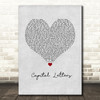 Hailee Steinfeld & Bloodpop Capital Letters Grey Heart Song Lyric Wall Art Print