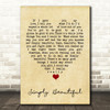 Simply Beautiful Al Green Vintage Heart Quote Song Lyric Print