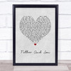 Boyzone Father And Son Grey Heart Song Lyric Wall Art Print