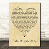 Tell It Like It Is Aaron Neville Vintage Heart Quote Song Lyric Print
